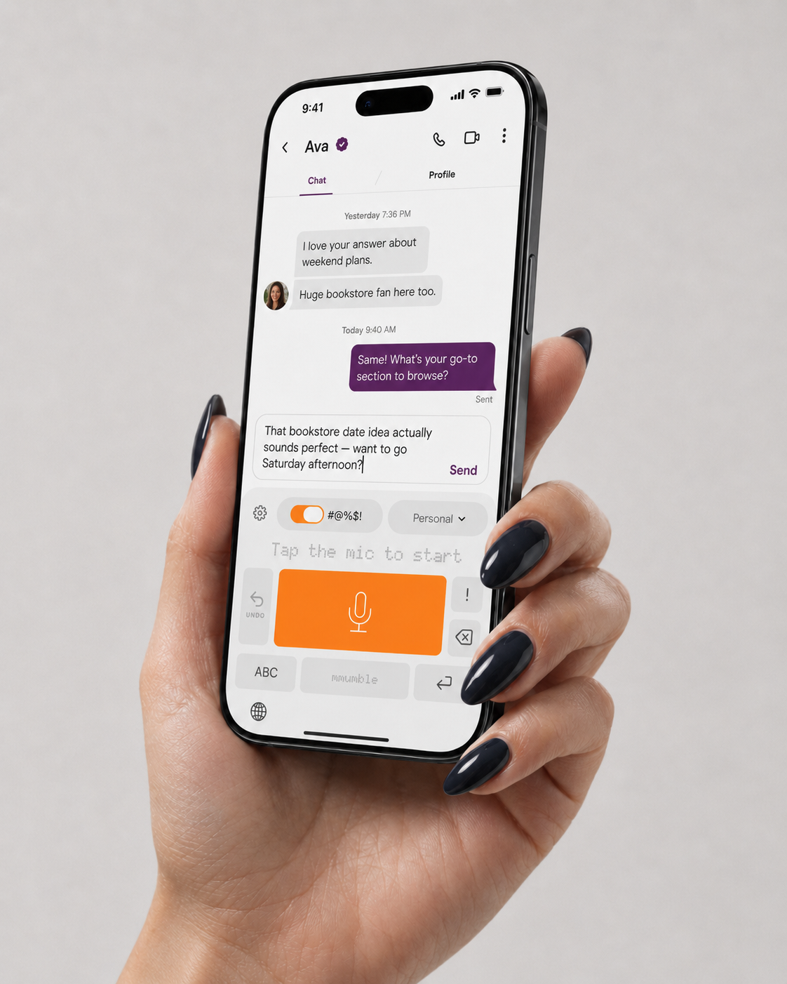 mmumble used in Hinge